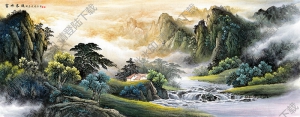 國畫名作_富水長流_高清大圖下載