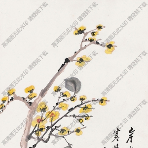 湯定之國(guó)畫 臘梅 (2) 高清大圖下載