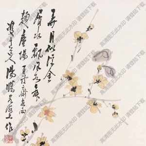 湯定之國(guó)畫 臘梅 高清大圖下載