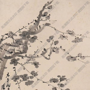 湯定之國(guó)畫 梅石圖 高清大圖下載