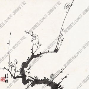 湯定之國(guó)畫 墨梅 高清大圖下載