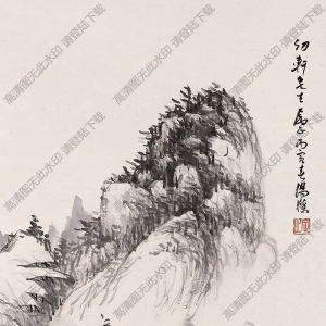 湯定之國(guó)畫 清溪獨(dú)泛 高清大圖下載