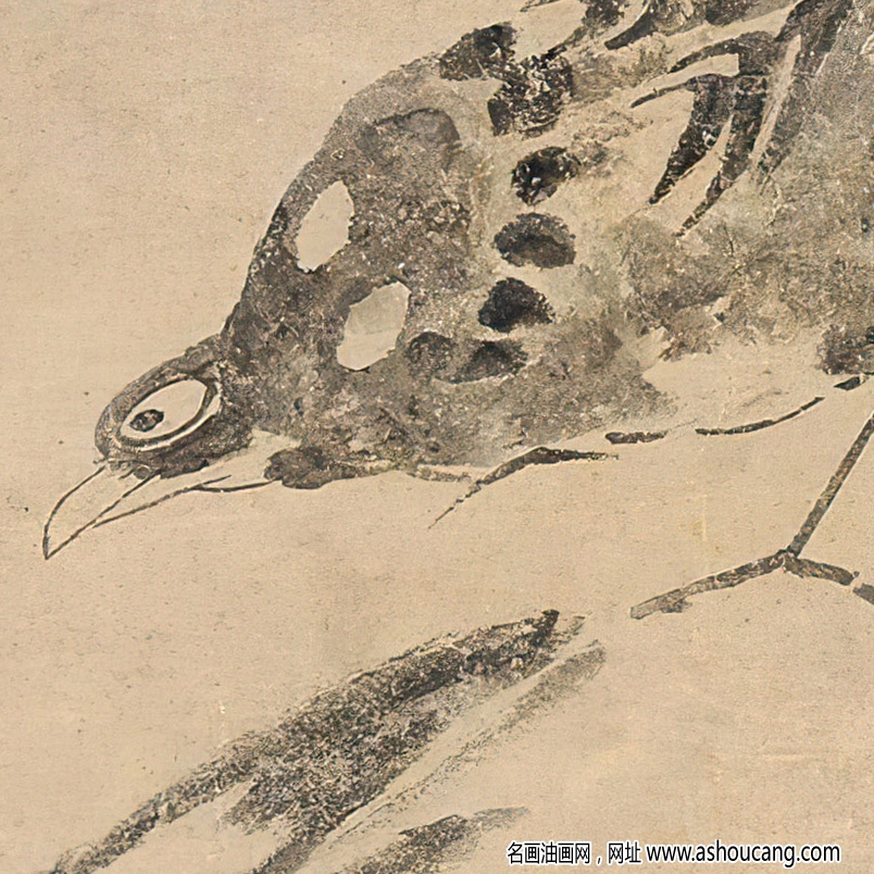 八大山人國(guó)畫作品 鳥(niǎo)石圖 高清下載