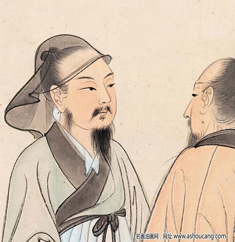 張大千國畫_高士尋詩圖_高清大圖下載