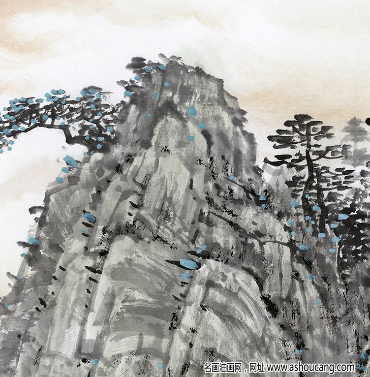 國(guó)畫名作《黃山迎客松》高清大圖下載