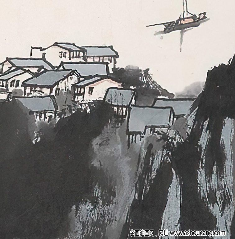 宋文治國(guó)畫(huà)作品 蜀江云3 高清下載