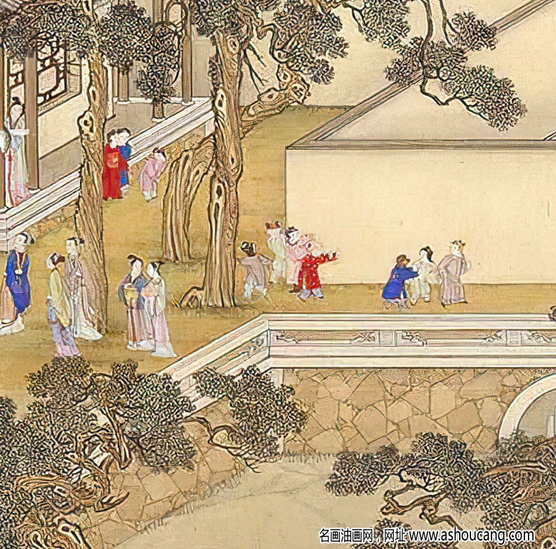 雍正十二月行樂(lè)圖11十一月參禪 高清大圖下載