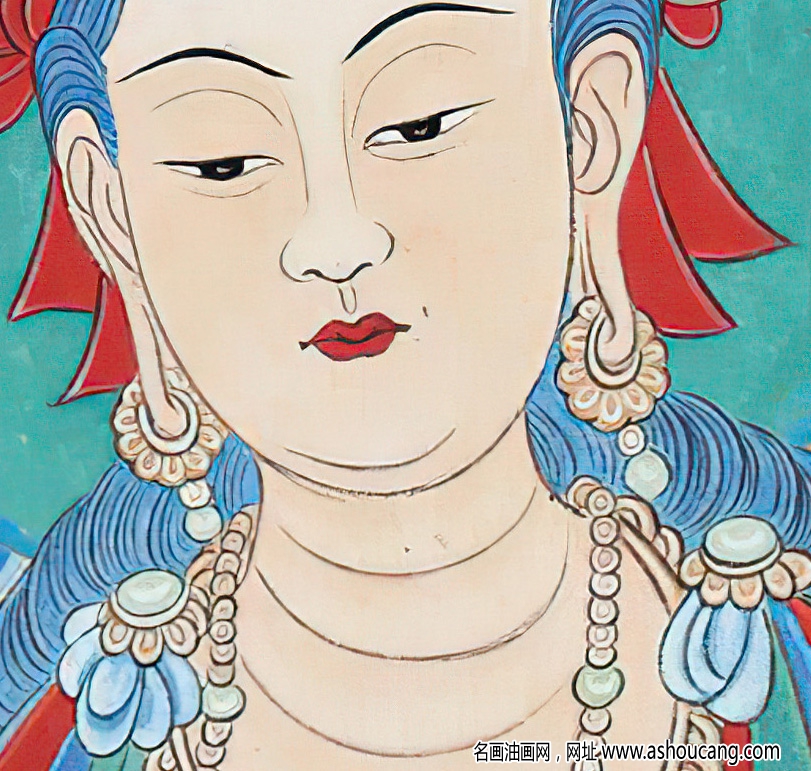 張大千國(guó)畫_臨敦煌觀音菩薩像_高清大圖下載