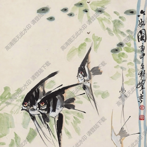 黃獨(dú)峰國(guó)畫 六如圖 高清大圖下載