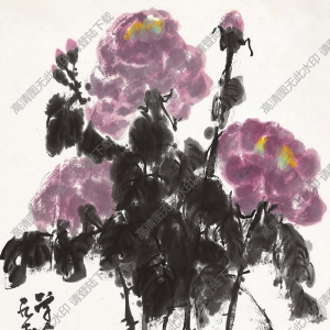 黃獨(dú)峰國(guó)畫 牡丹 高清大圖下載