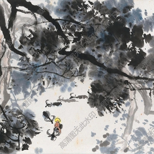 黃獨(dú)峰國(guó)畫 牧歸 高清大圖下載