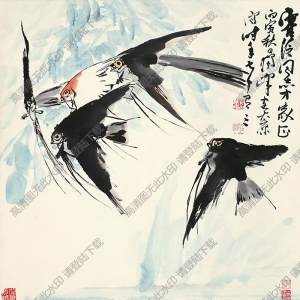 黃獨(dú)峰國(guó)畫 熱帶魚(yú) 高清大圖下載