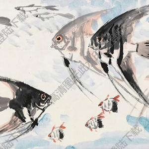 黃獨(dú)峰國(guó)畫 神仙魚 (4) 高清大圖下載