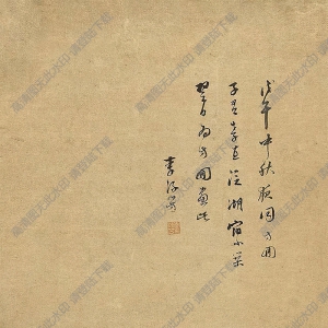李流芳國(guó)畫 平湖煙樹 高清大圖下載