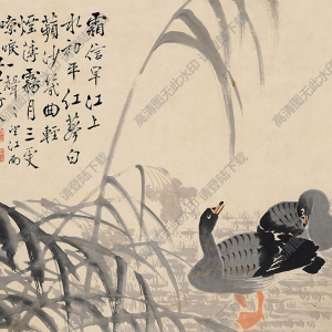 邊壽民國(guó)畫(huà) 蘆鴨圖 高清大圖下載