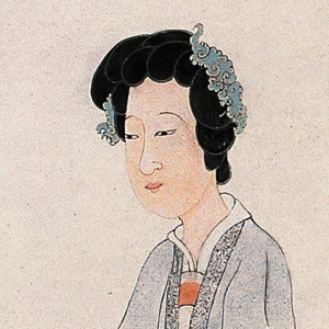 陳洪綬國畫 抱琴仕女 高清大圖下載