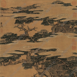 陳洪綬國(guó)畫 高士品茶圖 高清大圖下載