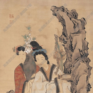 陳洪綬國(guó)畫 麻姑獻(xiàn)壽圖 高清大圖下載