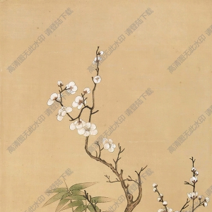 陳洪綬國(guó)畫 瓶花 高清大圖下載