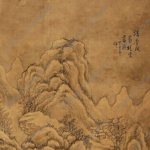藍瑛國畫 仿李成山水 高清大圖下載