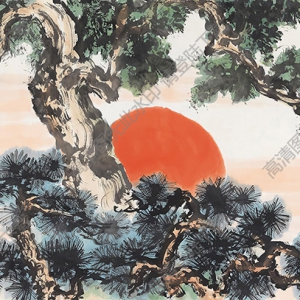 陳大章國(guó)畫 旭日高升 高清大圖下載