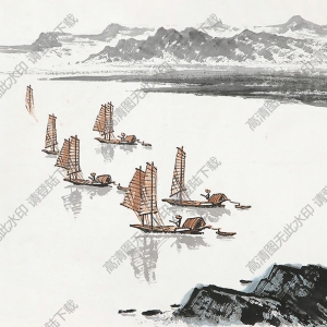 岑學(xué)恭國(guó)畫(huà) 百舸爭(zhēng)流 高清大圖下載