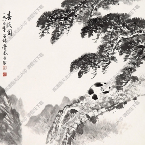 岑學(xué)恭國(guó)畫(huà) 春眠圖 高清大圖下載