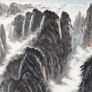 岑學(xué)恭國畫 激流勇進(jìn) (2) 高清大圖下載