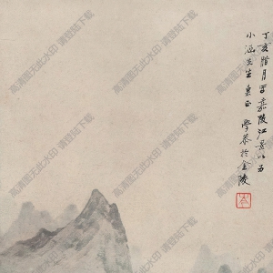 岑學(xué)恭國畫 嘉陵江景 高清大圖下載