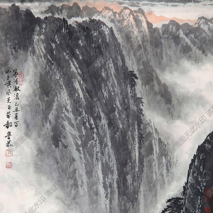 岑學(xué)恭國畫 寧河激浪 高清大圖下載