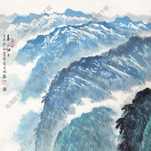 岑學(xué)恭國畫 青衣江上 高清大圖下載