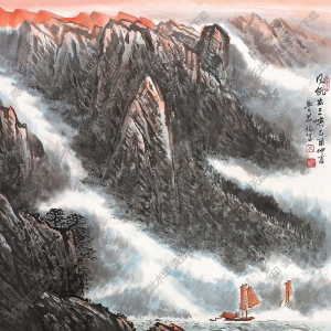 岑學恭國畫 山水 (3) 高清大圖下載