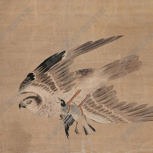 沈銓國(guó)畫(huà) 鷹雀圖 高清大圖下載