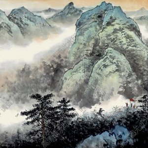 應(yīng)野平國(guó)畫 井岡山新貌 高清大圖下載