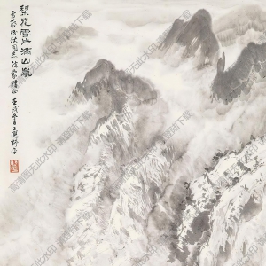 應(yīng)野平國(guó)畫 梨花雪片滿山嵐 高清大圖下載