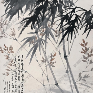 應(yīng)野平作品 竹溪圖 高清大圖下載