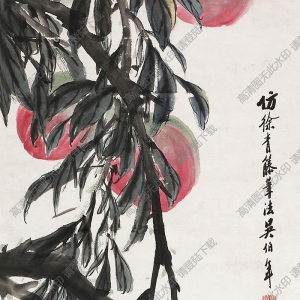 吳伯年國(guó)畫(huà) 多壽圖 高清大圖下載