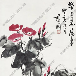 錢君匋國畫 牽?；?高清大圖下載