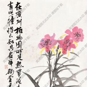 錢(qián)君匋作品 花卉 高清大圖下載