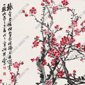 諸樂(lè)三國(guó)畫(huà) 鐵骨老梅 高清大圖下載