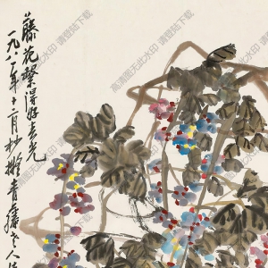 諸樂(lè)三作品 藤花春光 高清大圖下載