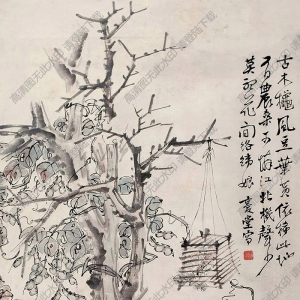 李鱓國畫 豆棚絡(luò)緯 高清大圖下載