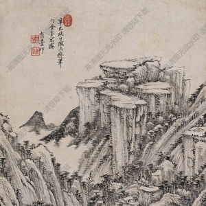王原祁國(guó)畫(huà) 仿大癡筆意 高清大圖下載