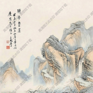張石園國(guó)畫 梅花書屋 高清大圖下載