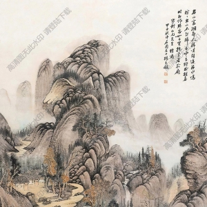 張石園國(guó)畫 名山勝處 高清大圖下載