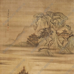 袁江國(guó)畫 亭臺(tái)樓閣 高清大圖下載