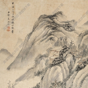 文伯仁作品 山中會(huì)友圖 高清大圖下載