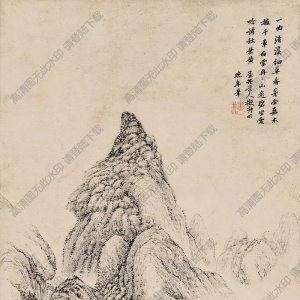 吳歷國畫 茅堂幽居圖 高清大圖下載