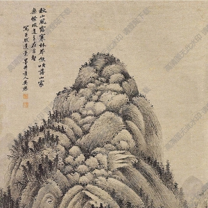 吳歷國畫 秋山林莽 高清大圖下載