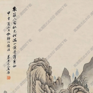 吳歷國畫 山居圖 高清大圖下載